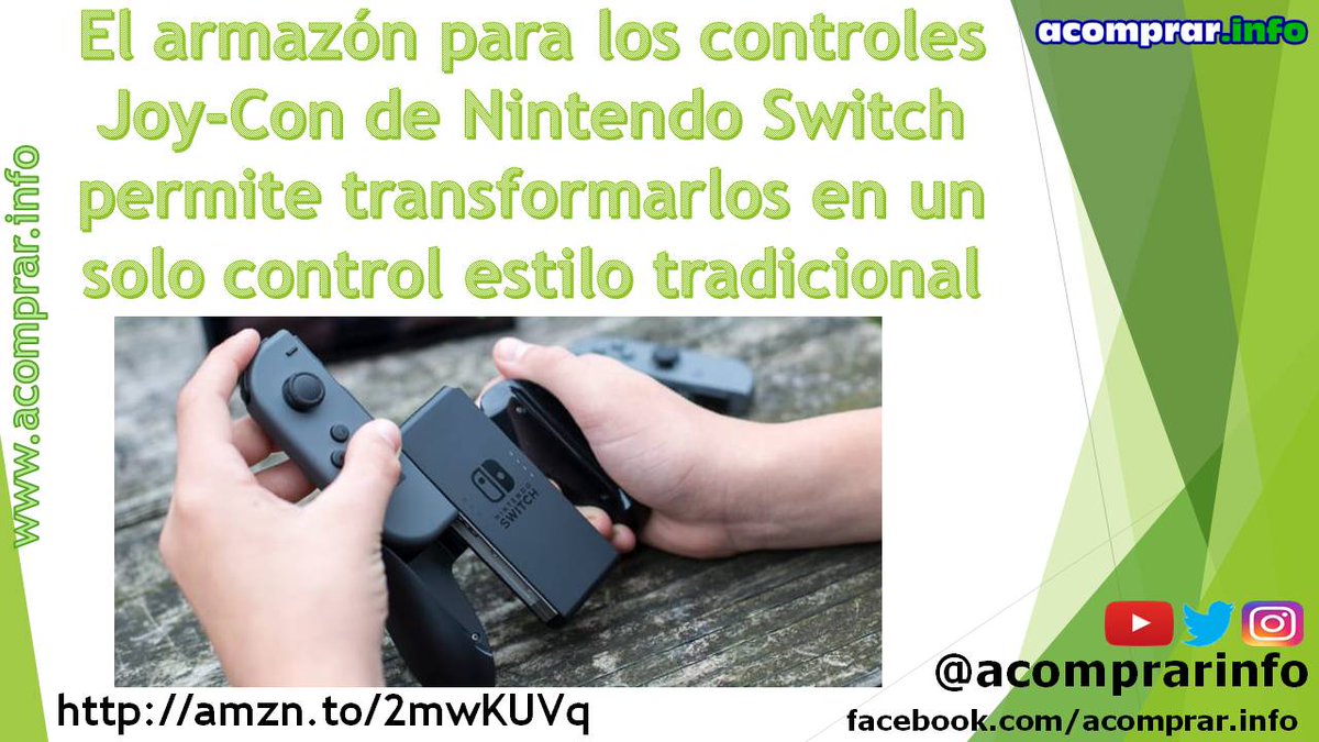 acomprarinfo's tweet photo. El armazón para los controles Joy-Con de Nintendo Switch permite transformarlos n un solo control estilo tradicional https://t.co/uUcv4J57aB https://t.co/wWy4FCmyne