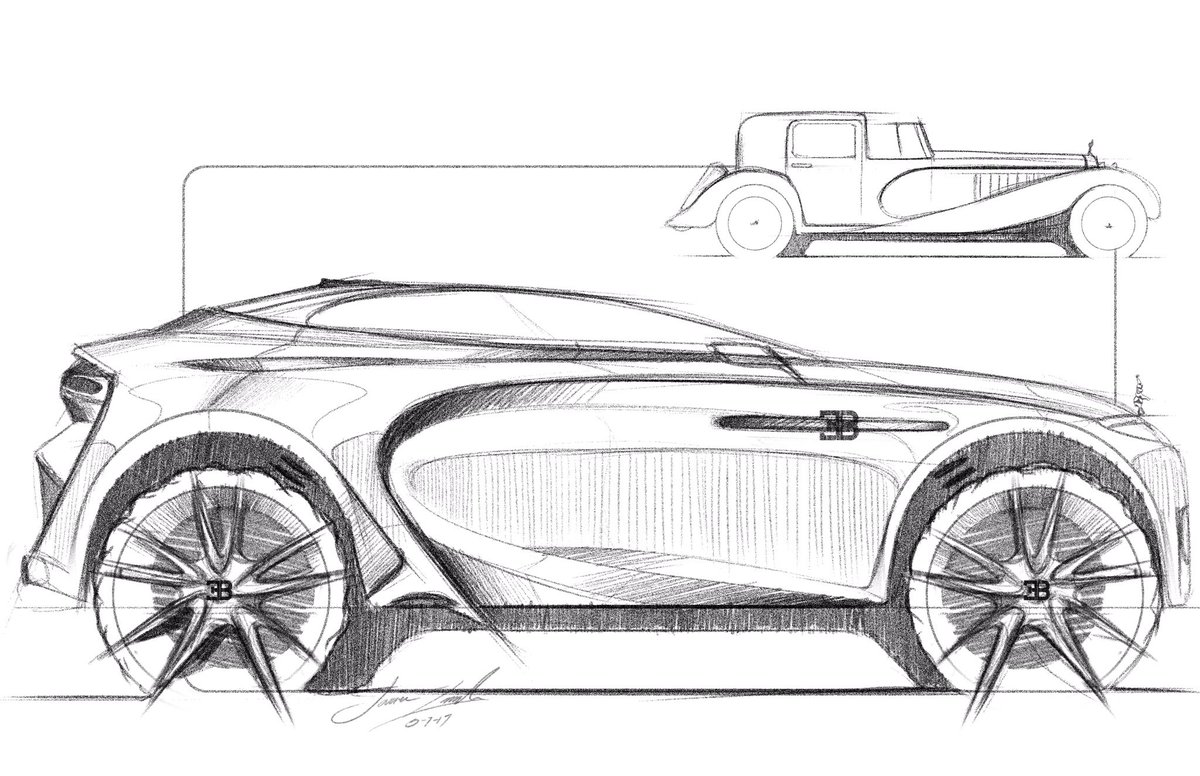 Jovane Zavala On Twitter Side View Sketch At Bugatti