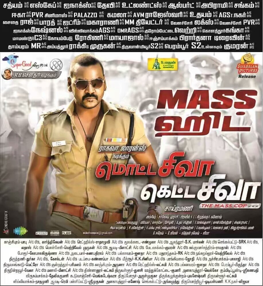 kalakkalcinema's tweet photo. #MottaShivaKettaShiva Mass Hit! | @offl_Lawrence @nikkigalrani @DilibanS @iamlakshmirai @TSivaAmma @sivabalanpic https://t.co/UDiIfbW8h4