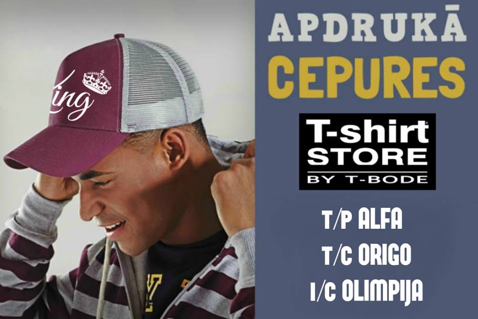 TshirtstoreBode's tweet photo. HEI, T-SHIRT STORE APDRUKĀ CEPURES. Cepures bez apdrukas 4,90 Eur un apdruka no 3,50 Eur mūsu veikalos @Alfa_parks @PircejamDraugs @tc_Origo https://t.co/bulmB6nLZW