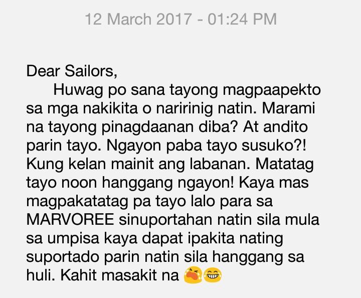 sweetsailors's tweet photo. Sailors walang sukuan! 

MARVOREE MOBEOnASAP https://t.co/KK82pduaMo