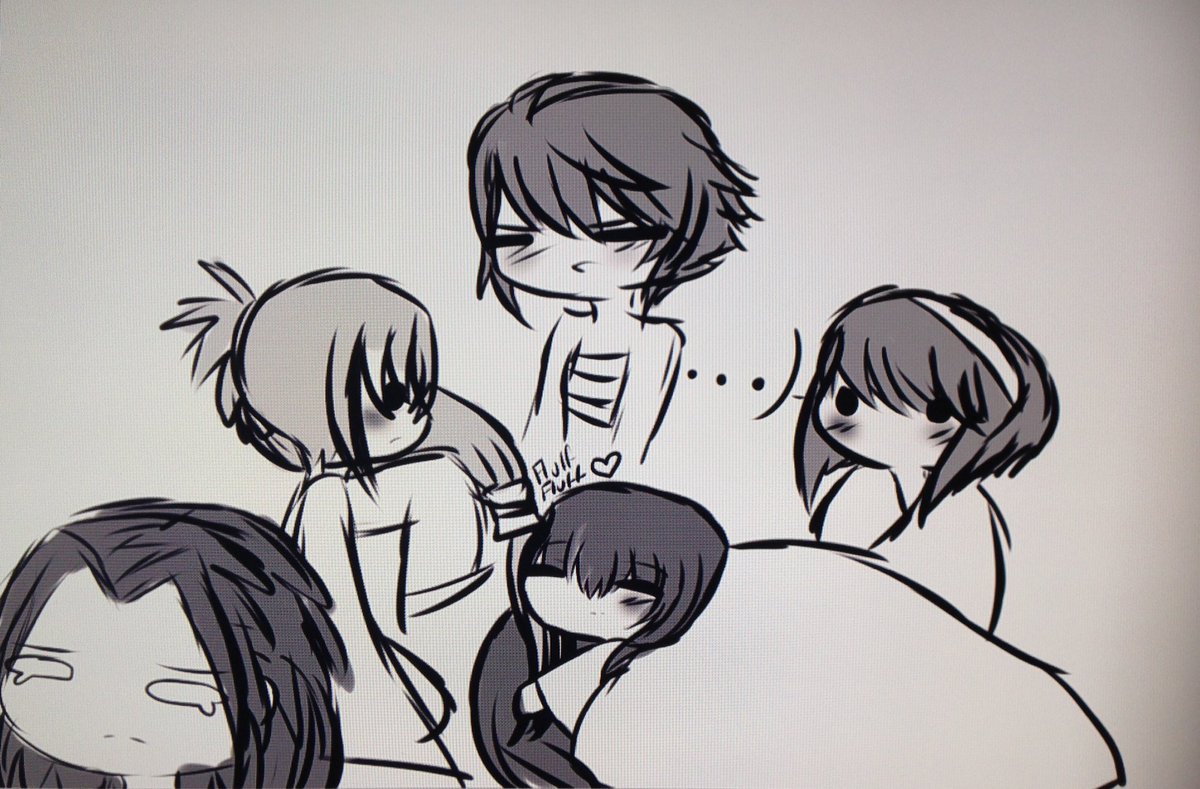 it's a family night folks and the fluffing is real
bug brother doesn't get flffs because his hair's too lobstery