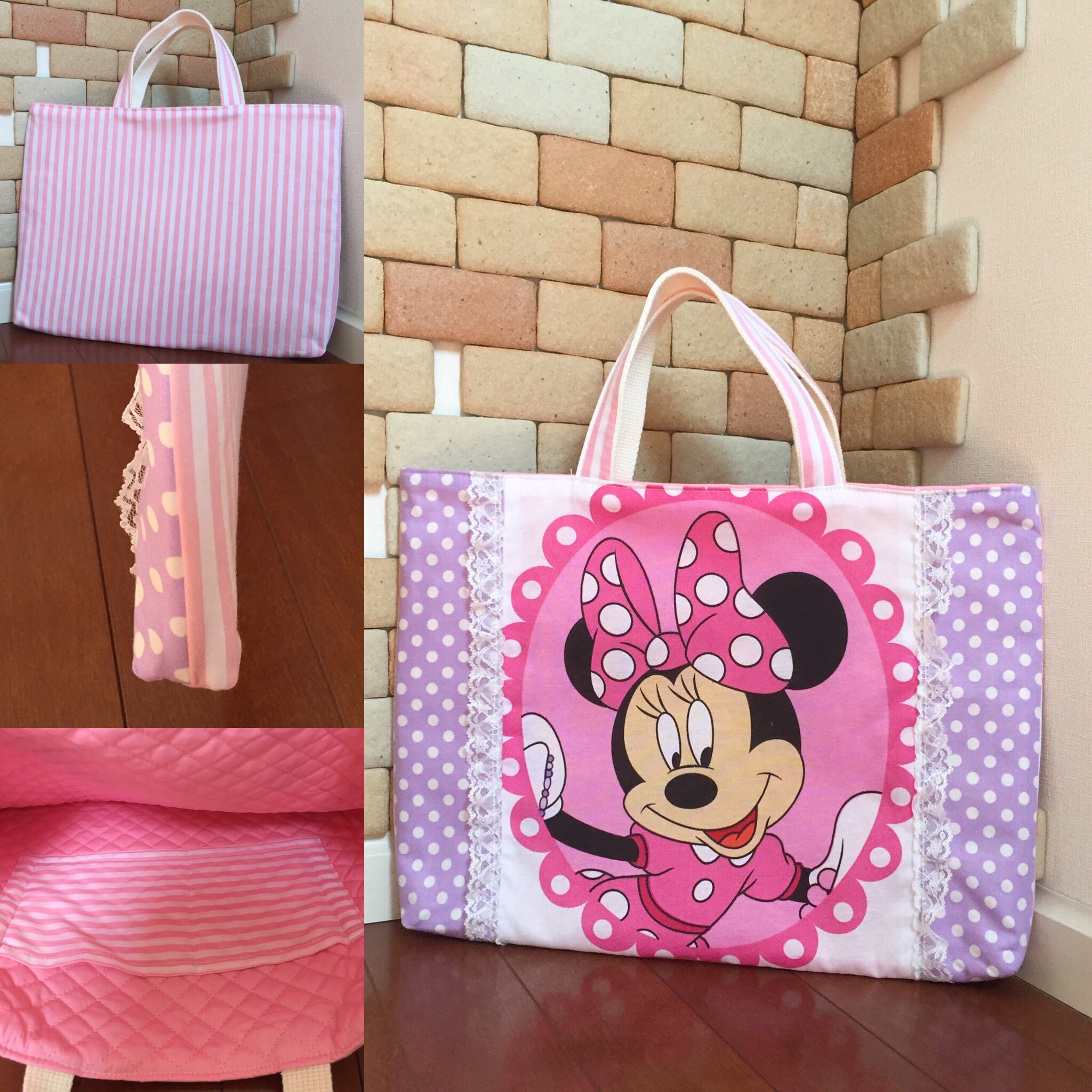 Miki ミニーちゃんの可愛いレッスンバッグ ビンテージシーツのリメイクです ハンドメイド ビンテージシーツ ディズニー ディズニープリンセス ミニー ミニーマウス T Co R8qcsj3nlx Twitter