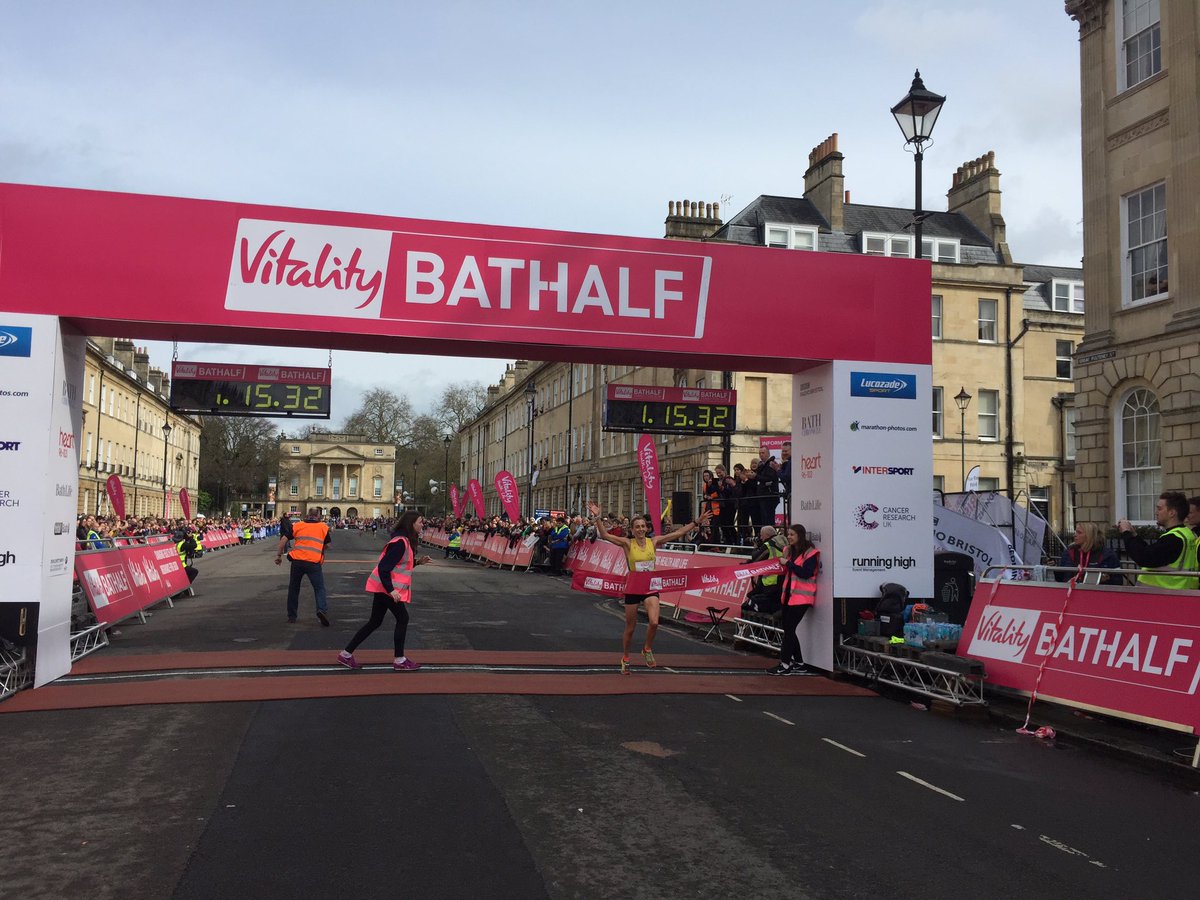 Congratulations Ruth Barnes from Avon Valley Runners for winning the women's #BathHalf