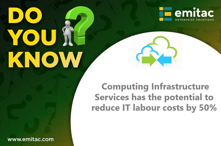 Emitacees's tweet image. With intense pressure to cost costs, Gartner, has identified that sourcing #ComputingInfrastructure can reduce IT cost by 50%. #DoYouKnow