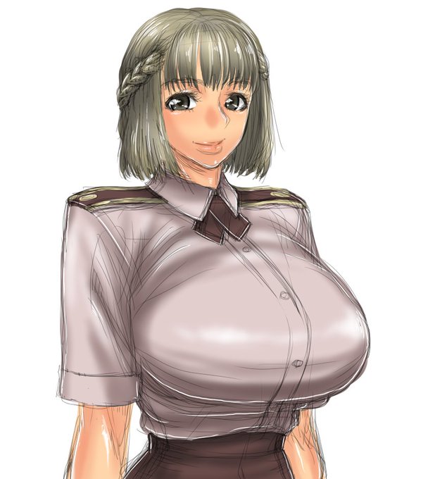 編み込みおかっぱ超巨乳ちゃん。
髪の色の描写なかったから想像で。 