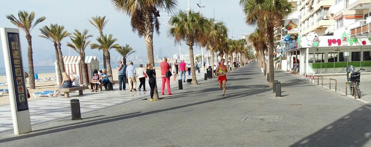 Aqui estamos con nuestro #CrossdelCalvari por la playa de #Benidorm y esta muy reñido! Vamos corredores 🏃 #benidormisrunning <a href="/atletismoRFEA/">atletismoRFEA</a>