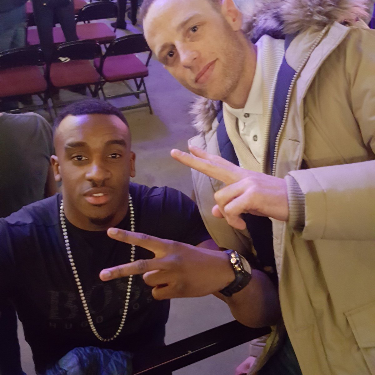 deanmonks2's tweet photo. nice to meet bugzy malone last night . thanks for the pic .@TheBugzyMalone https://t.co/stVLJNZWje