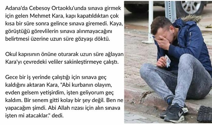 1 dakika ile öğrenciler sınava alınmadı. Suriyeliler bu sınava girmeden kazandılar bile. Gözyaşları sizi yakar umarım. #ygs2017