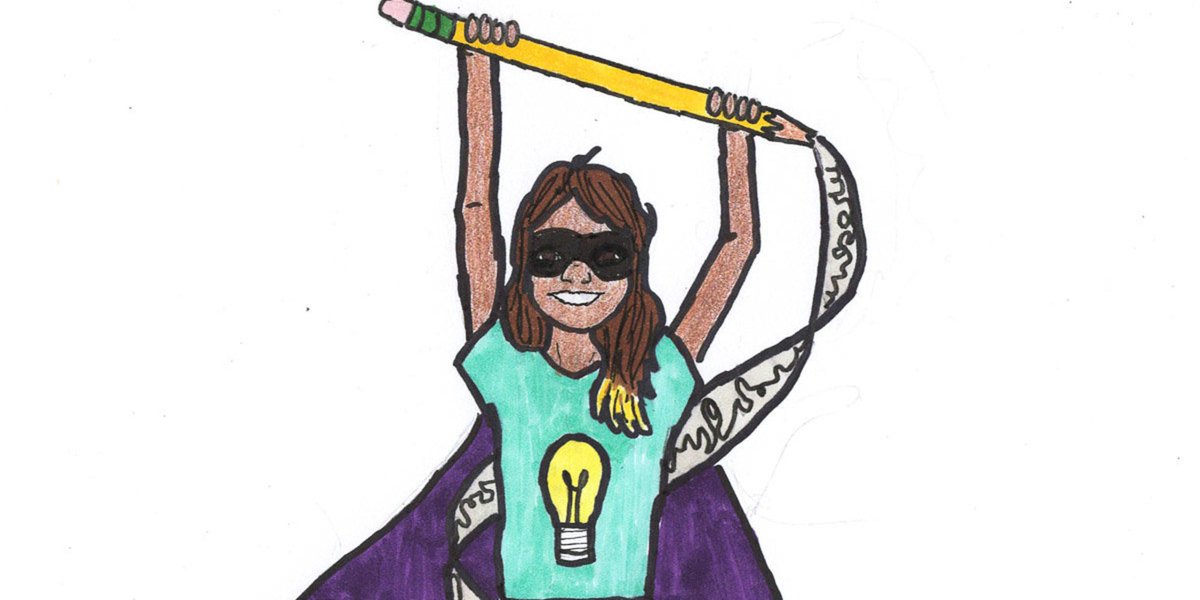 HuffPost's tweet photo. Girl raises more than $2,000 for the ACLU with "Everyday Superheroes" art https://t.co/nHY8OQtWLP https://t.co/spxgOwMnj5