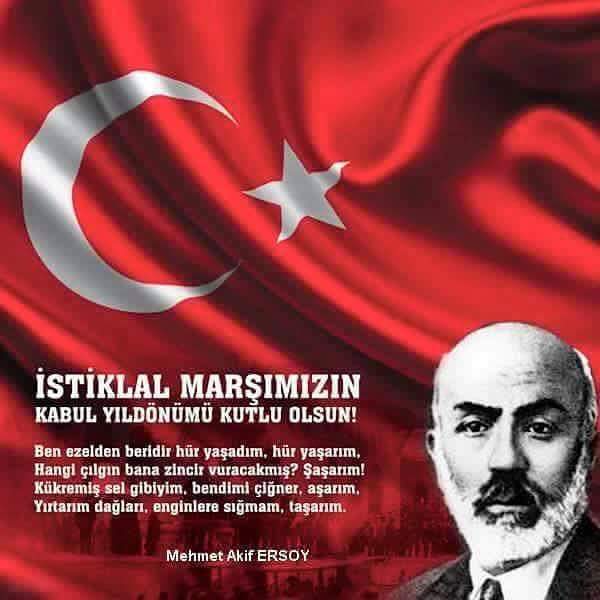UniKs38's tweet photo. Istiklal Marşımızın Kabulunun Yıl Dönümü Kutlu Olsun

#ÜNİKS https://t.co/cYlqNgWYil
