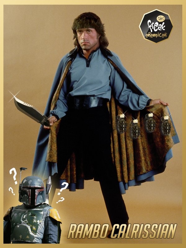 Freak0nomicon's tweet photo. El más grande héroe de la Alianza Rebelde: Rambo Calrissian.
#Rambo #Lando #Calrissian #StarWars #FirstBlood #Montajes #Stallone #BobaFett https://t.co/lnVAtVEqDH