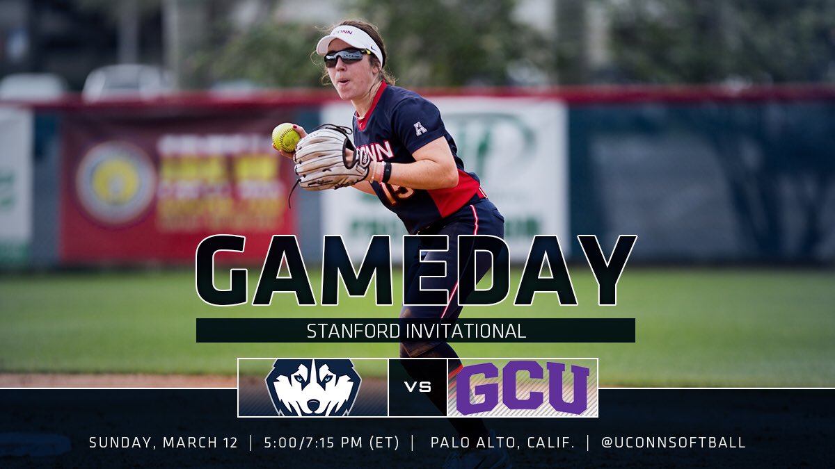 UConnSoftball's tweet photo. Huskies back at it today, taking on Grand Canyon and Lehigh. First pitch at 5PM (ET). #UConnNation https://t.co/Je9bHiWMmF