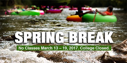 SAC_PR's tweet photo. A gentle reminder that all #sac_pr will be closed for spring break. https://t.co/wYii23DlpC