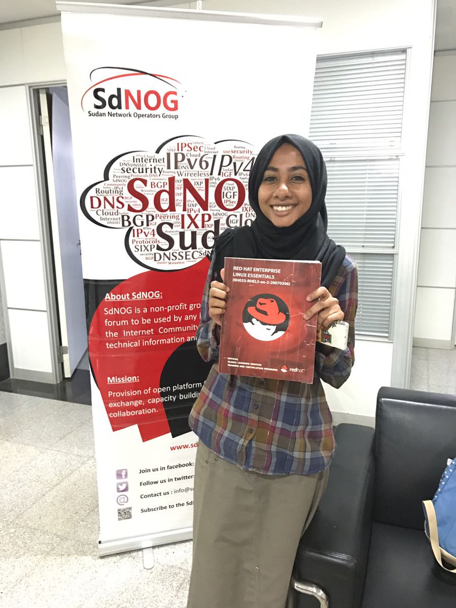 SudanNOG's tweet image. It was long day but very informative :-)
Thanks Mohamed Hafez and Saad Awad for your time we really appreciate it.
#SdNOG #Unix_Boot_Camp