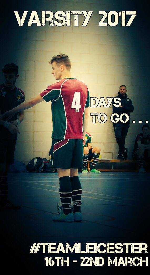 UOL_Sport's tweet photo. Just 4 days left until we kick off Varsity2017 #teamleicester #DMULEI https://t.co/1nSKMfFuF5