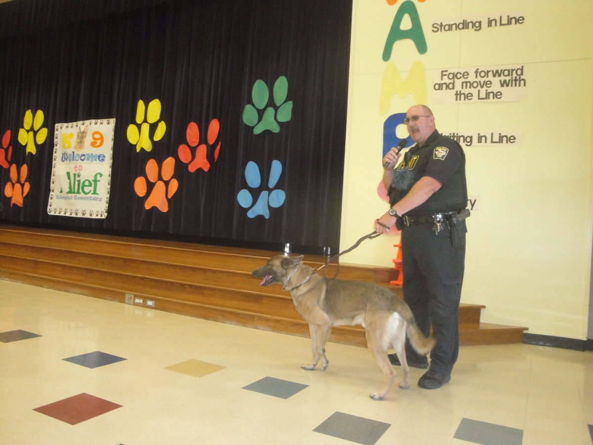 ReynaHMQ's tweet photo. Jullian meets Maxx, the new Alief ISD K9 Unit. Congratulations Jullian! #HMQ2017 https://t.co/GQqOhv16pF