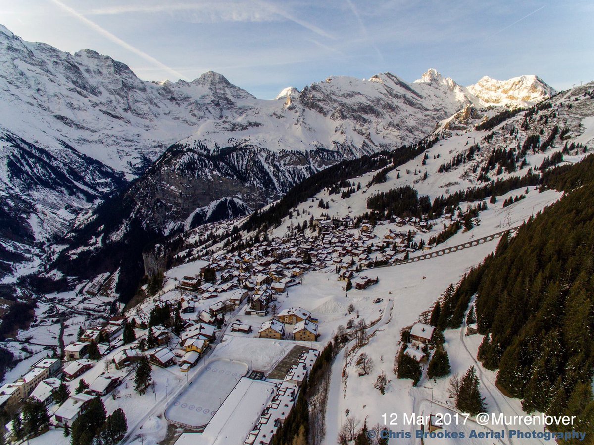 An amazing aerial picture of #Mürren village taken in the morning before the sun had risen. Thanks for sharing this @CBaerialphotos #dji