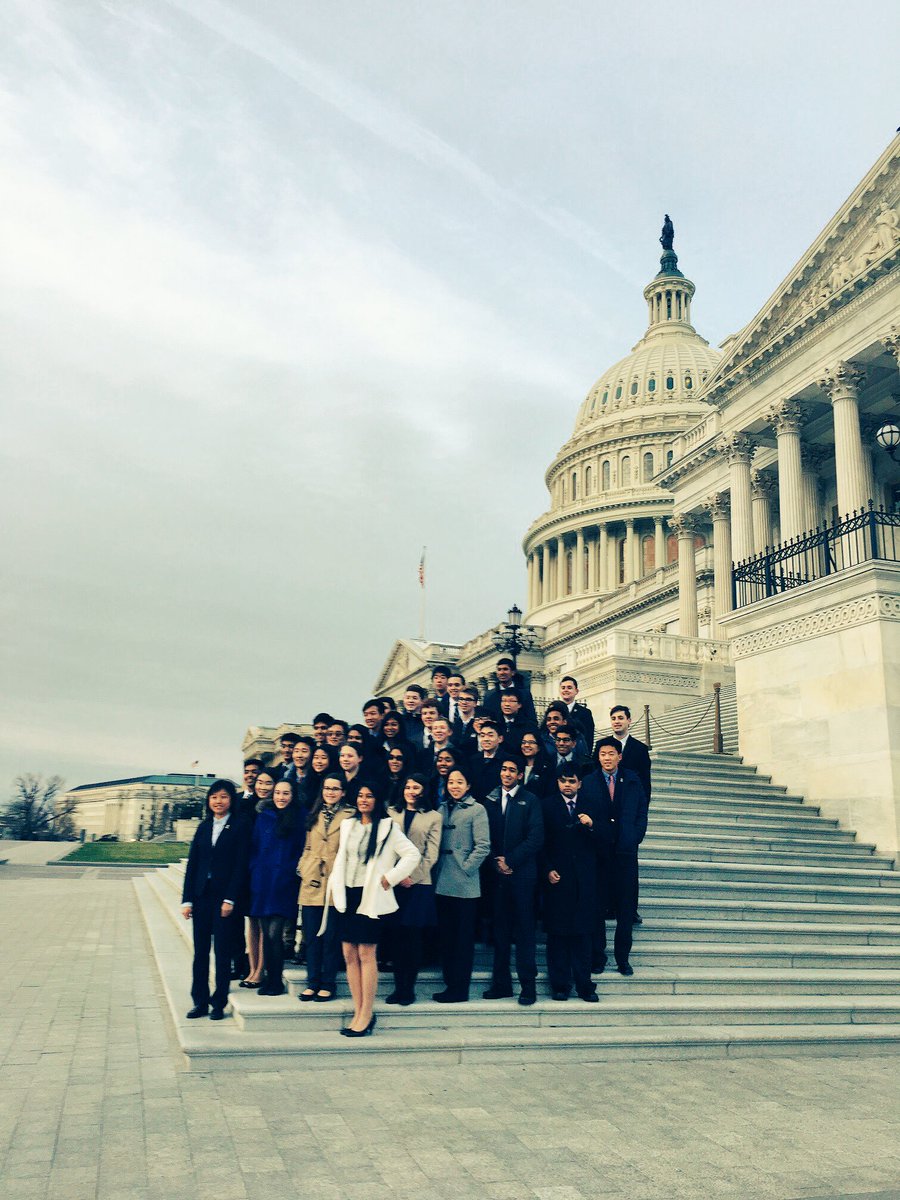 Society4Science's tweet photo. Bright and early for the #RegeneronSTS finalists at the US Capitol! https://t.co/ee19NCYN1h