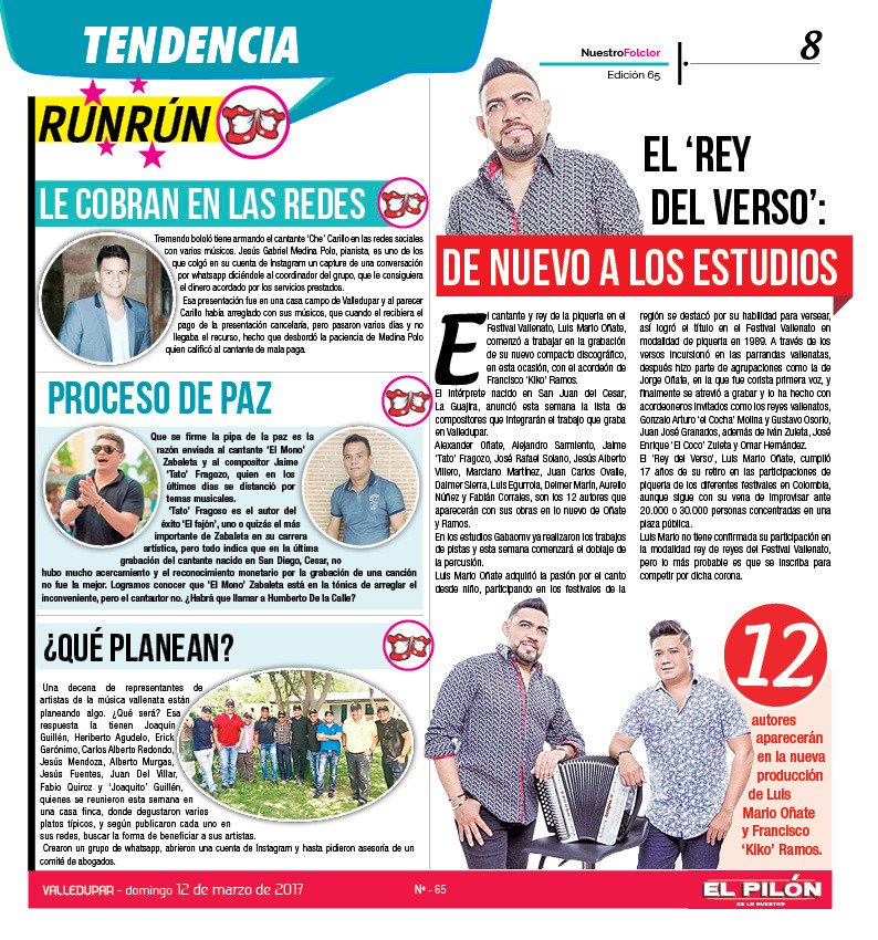 CarlosMarioDj's tweet photo. Álex Manga y toda la historia de un ídolo del pueblo, pero silencioso, hoy en #NUESTROFOLCLOR que circula con @El_Pilon y más información. https://t.co/u6Es9AZgs4