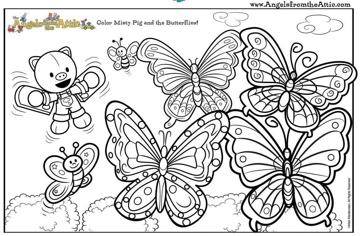 DrawingWithMark's tweet photo. It's #daylightsavings #SpringAhead by #coloring #Butterflies with our friend #MistyPig from @TheMagicalAttic #lovetocolor #DrawingwithMark https://t.co/vikf4XlFuW