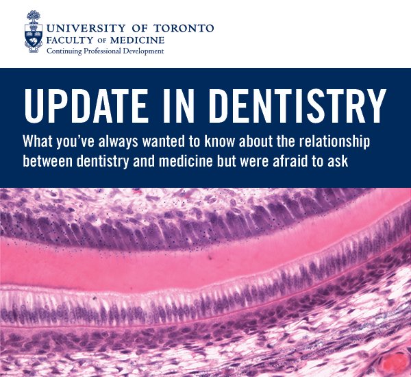 uoftcpd's tweet photo. Learn about the important relationship between dentistry and medicine at the @MountSinai #DentistryUpdate https://t.co/HHd0X2oVKE https://t.co/DxgDlWjzuc