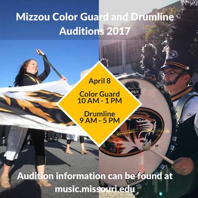 MizzouGuard's tweet photo. Auditions are coming up fast! We'd love to see you there! E-mail colorguard@missouri.edu to register! #MizzouGuard https://t.co/Hj8icrcc3v