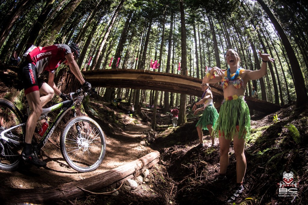 BCBikeRace's tweet photo. The new bridge on the Aloha trail will always have volunteer hula dancers.
📸 @MargusRiga 
#mtbbc
***Powell River https://t.co/Au4HPOfsW6