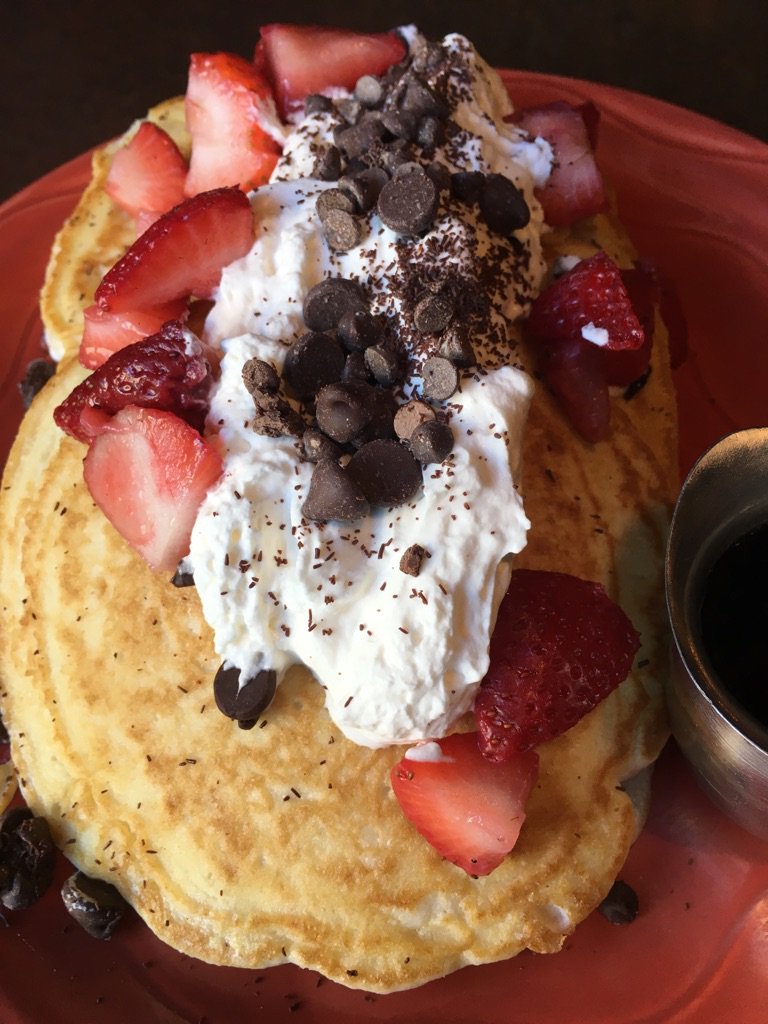 Kids love our Chocolate Chip Pancakes! #sundaybrunch