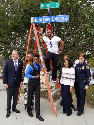 Renaming Benson Avenue to Pastor Timothy J. Winters Street: On February 5, 2017, Council President Cole was joined… m.tbnn.it/Nc6McG