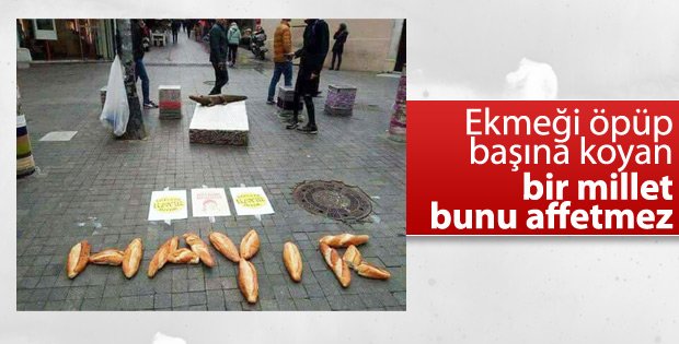 Ekmeğin yeri ve değeri bu mu ? Çok yazık.