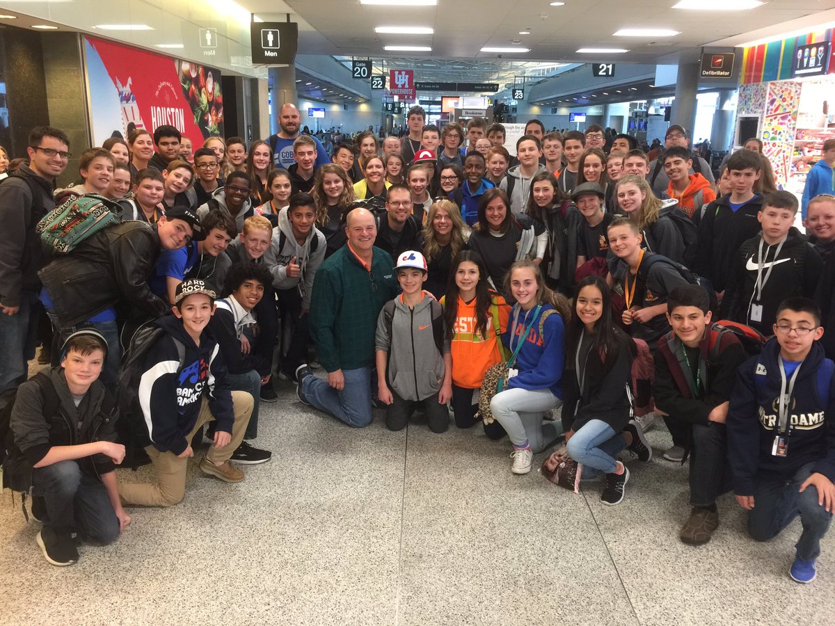Never know who you will run into in the airport!! Salyards MS returning from the Music for All National Festival in Indianapolis! #proud