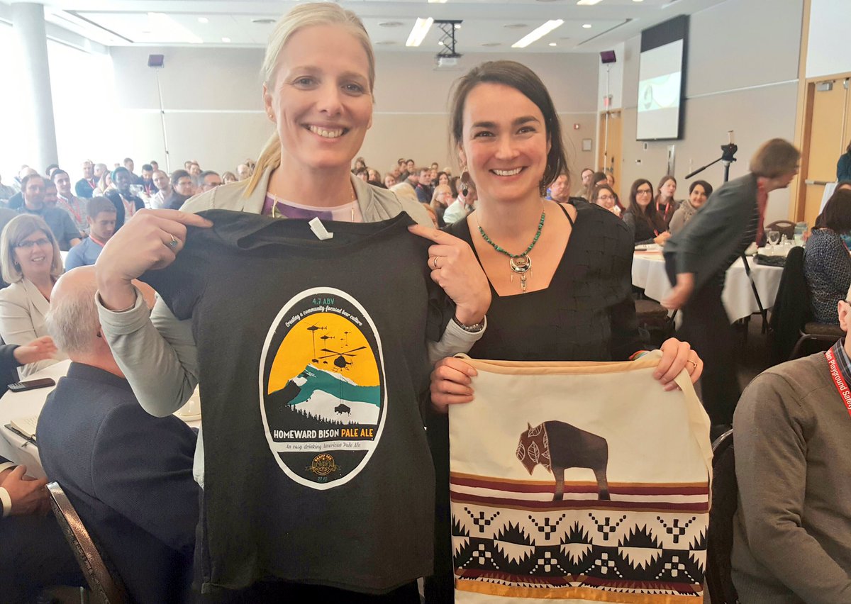 Celebrating the return of the bison to @BanffNP. Thanks @MarchandME for all your hard work on #BisonReturn!