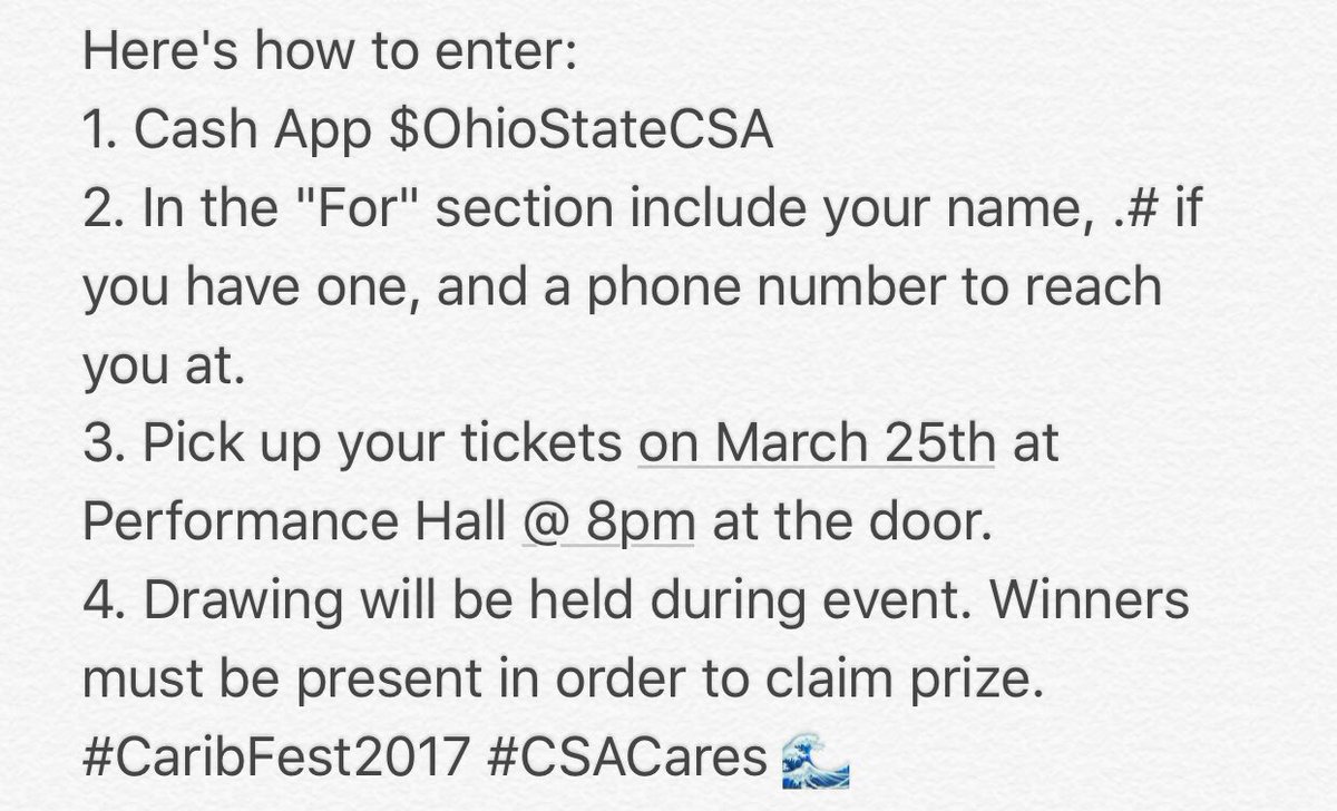 ohiostateCSA's tweet photo. CSA will be hosting CARIB FEST. A night of celebrating Caribbean culture! All are welcome &amp; it's free! Don't forget to get your raffles too! https://t.co/66zlrr0qxB