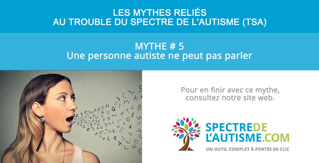InfoAutismeTsa's tweet photo. SVP Retweetez - Mythes de l'autisme #5 : Une personne autiste ne peut pas parler
https://t.co/gHrcC11zCz
#Autisme https://t.co/OTFVVHMpOh