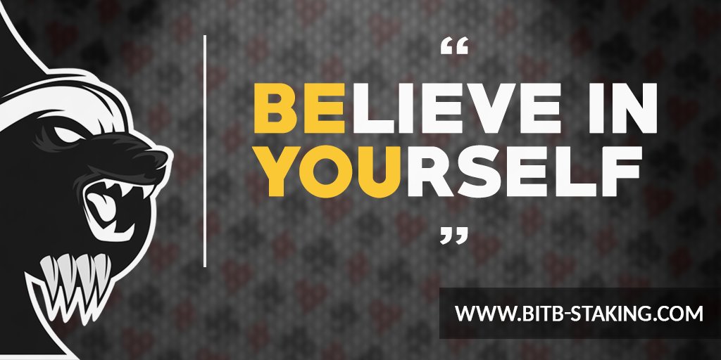 bitBstaking's tweet photo. Never give up and always believe! It's that simple. Good luck tonight. #bitBWar #Poker #SundayMotivation https://t.co/e2TtwImbr0