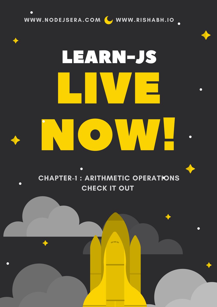 nodejsera's tweet image. nodejsera.com/learn-js/learn…
nodejsera.com
#LIVENOW
#LearnJS
#ArithmeticOperations
#Chapter1
#nodejs