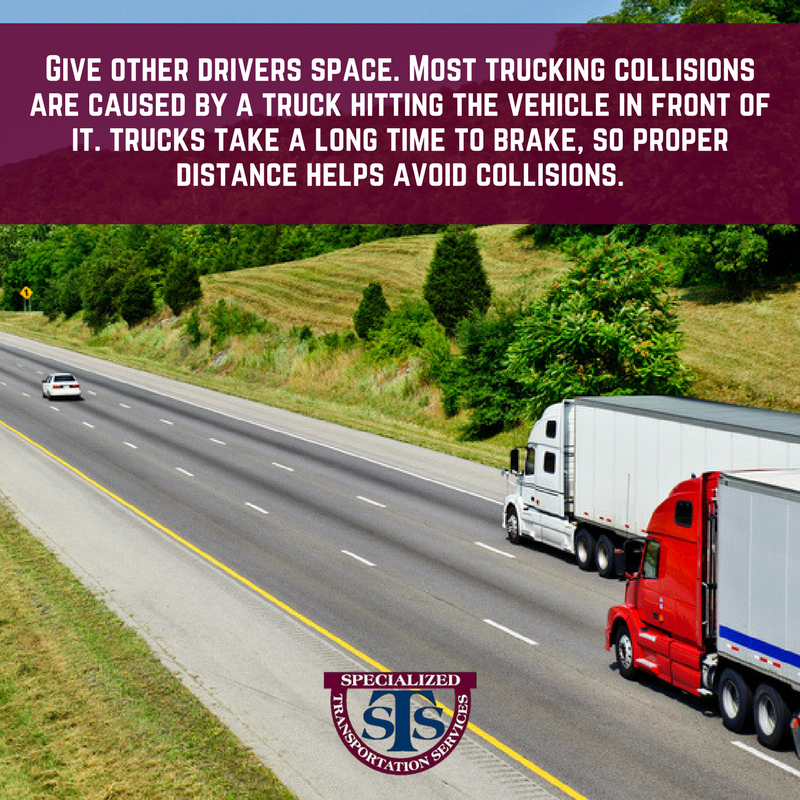 STStrucking's tweet photo. Just as you need space from other drivers, give those around you their room, too. #Trucking #Safety #STS https://t.co/YpRpEwR4f5