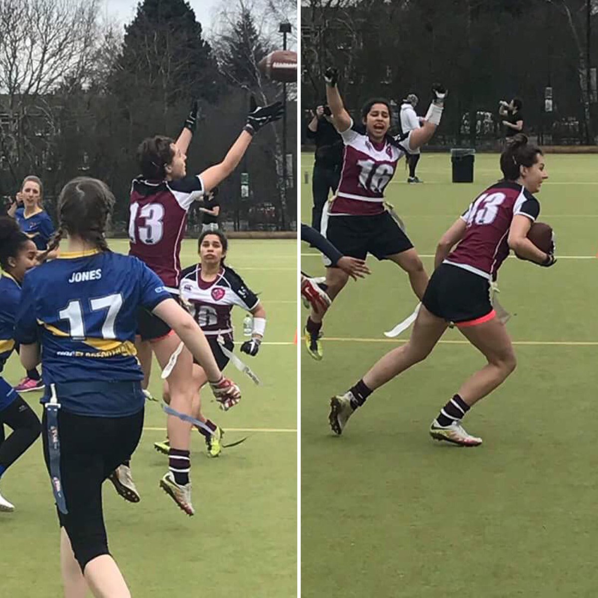 HanaSoar's tweet photo. Won 93-7 the 2nd game and lost 18ish-35ish in the final game. Awesome Day today! I do love this team! ❤️🏈#hallamwarriors #Pick6 https://t.co/UA8yZmpjpQ