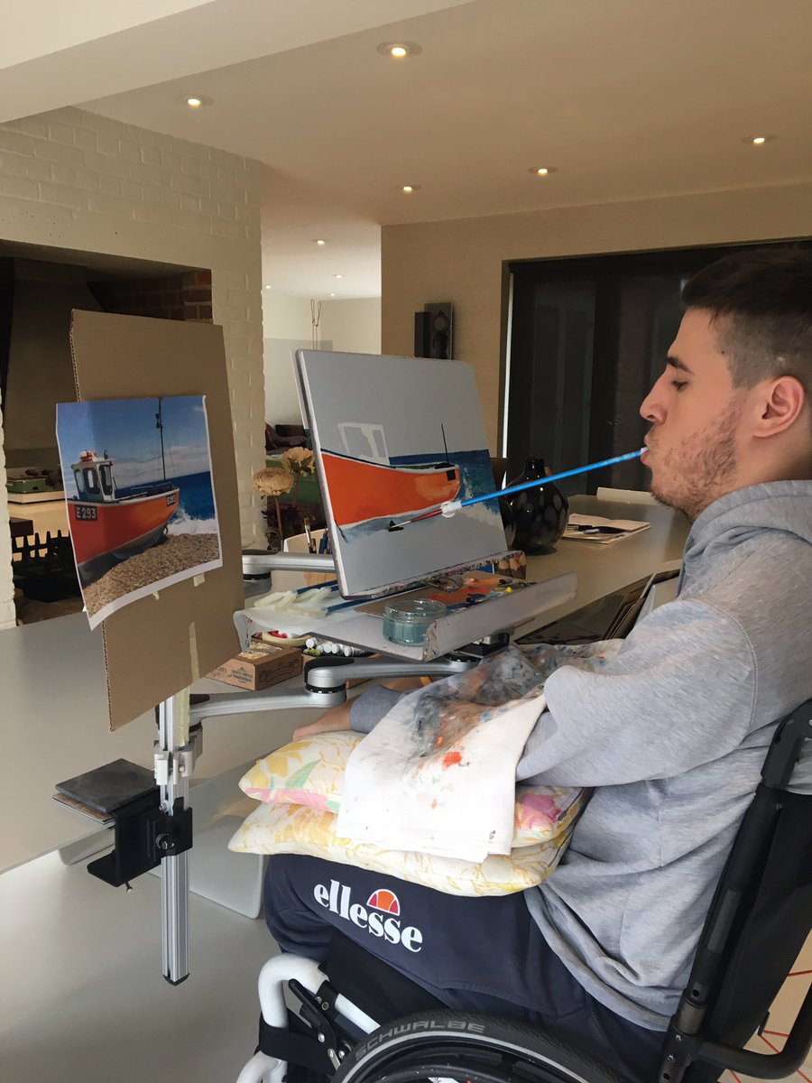 henryfraser0's tweet image. My latest mouth painting. I can only use my mouth.

The Beached Boat. instagram.com/p/BRdsyJnBM2Y/