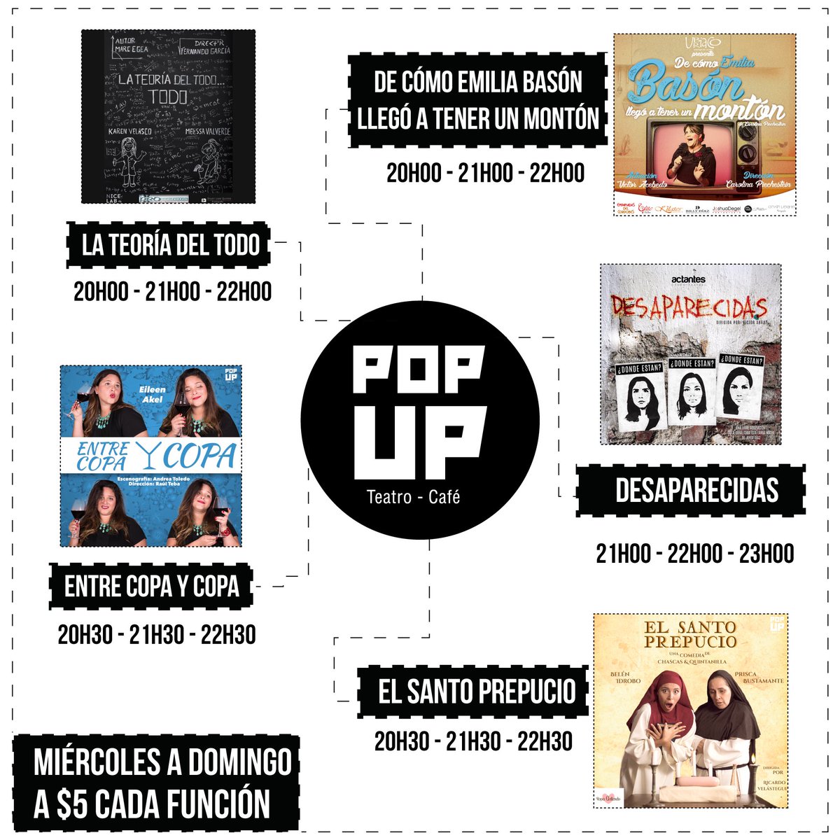 popupteatrocafe's tweet photo. Hoy cerramos la 2da semana de la 10ma Temporada... Estamos todo marzo... Domingo y teatro, el mejor plan... Los esperamos! #PopUpTeatroCafe https://t.co/xKnOFVEaw6