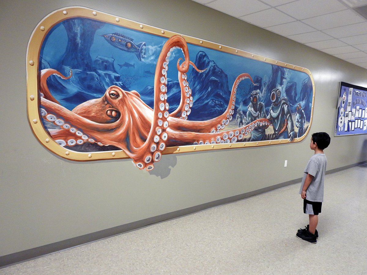 Anat Ronen (@anatronen) on Twitter photo Finished this 20,000 Leagues Under the Sea mural at <a href="/SouthmaydES/">Southmayd Elementary</a> last week. A couple more additions and this project is done. Finished this 20,000 Leagues Under the Sea mural at <a href="/SouthmaydES/">Southmayd Elementary</a> last week. A couple more additions and this project is done.