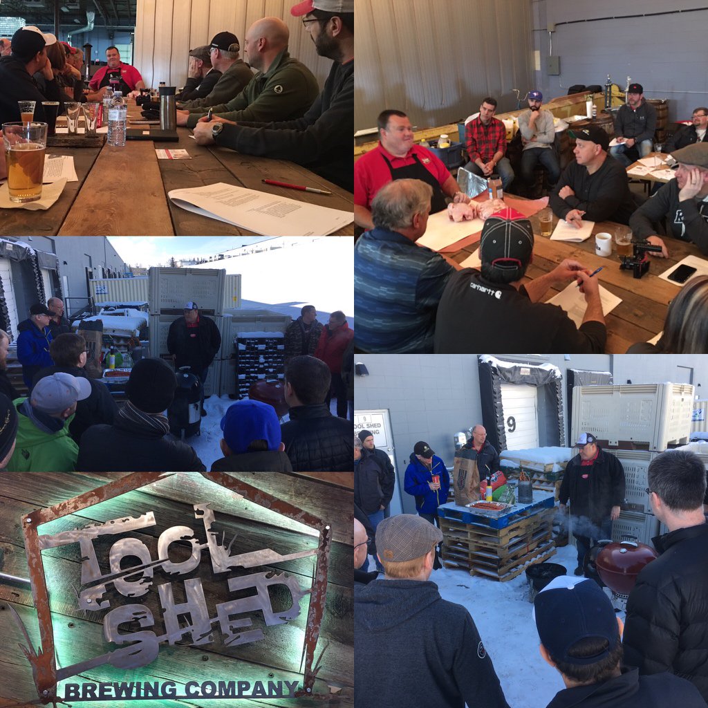 BBQontheBow's tweet photo. Another great #bbq class with @Prairie_smoke hosted by @ToolShedBeer #yyc #yyceats #goodtimes @CBBQS #goodeats https://t.co/vkOnLJRb92