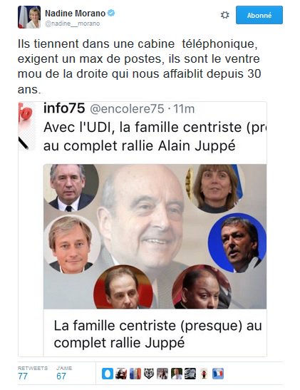 Frk_LaBaule's tweet photo. .@UDI_off Vous n’amènerez rien dans le projet de #Fillon2017 @jclagarde ! Vous trahissez la droite depuis 30 ans ! #STOPUdi ! https://t.co/6SIRL8tSh6