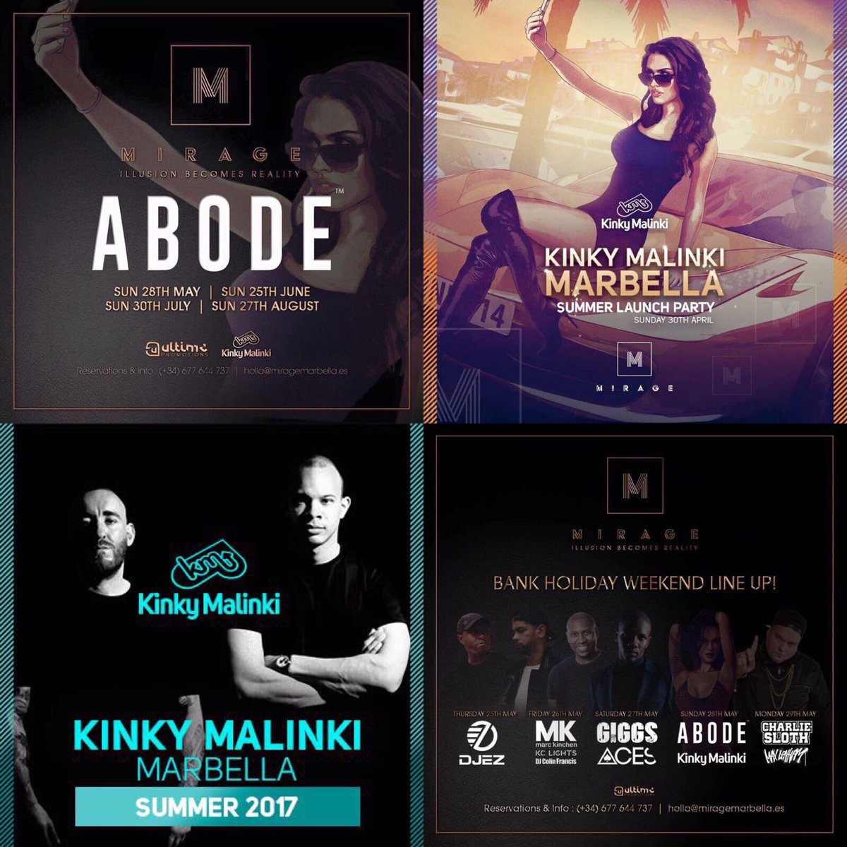 kintentions's tweet photo. @Kinky_Malinki &amp; @AbodeRecords at @miragemarbella_ Sun 28th May is going to be 🔥🔥🔥 #housemusic #marbs #music #mirage https://t.co/EGg9wUDuRS