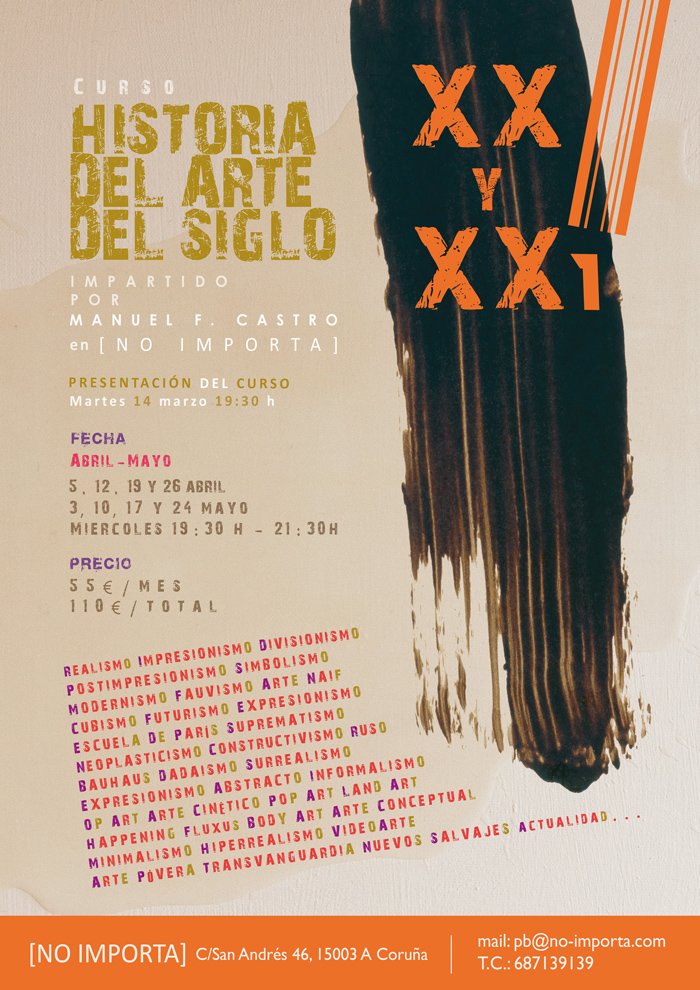 _NO_IMPORTA_'s tweet photo. El martes a las 19.30h
Presentación del curso Historia del arte del s.XX y XXI
https://t.co/l5A39az3eE https://t.co/6FffPFdk35