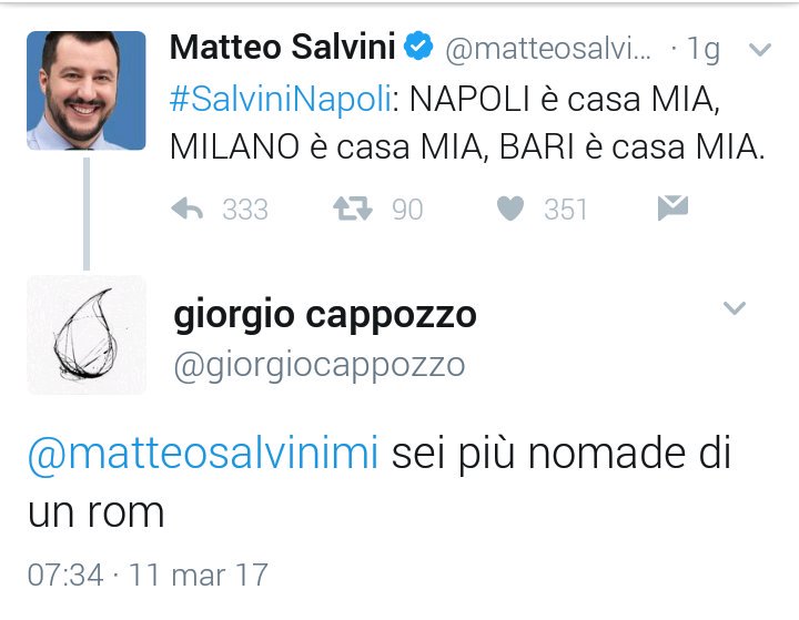 La_sele's tweet photo. Una sintesi per una giornata intensa #salvininapoli #maiconsalvini https://t.co/tao8WVjd4h