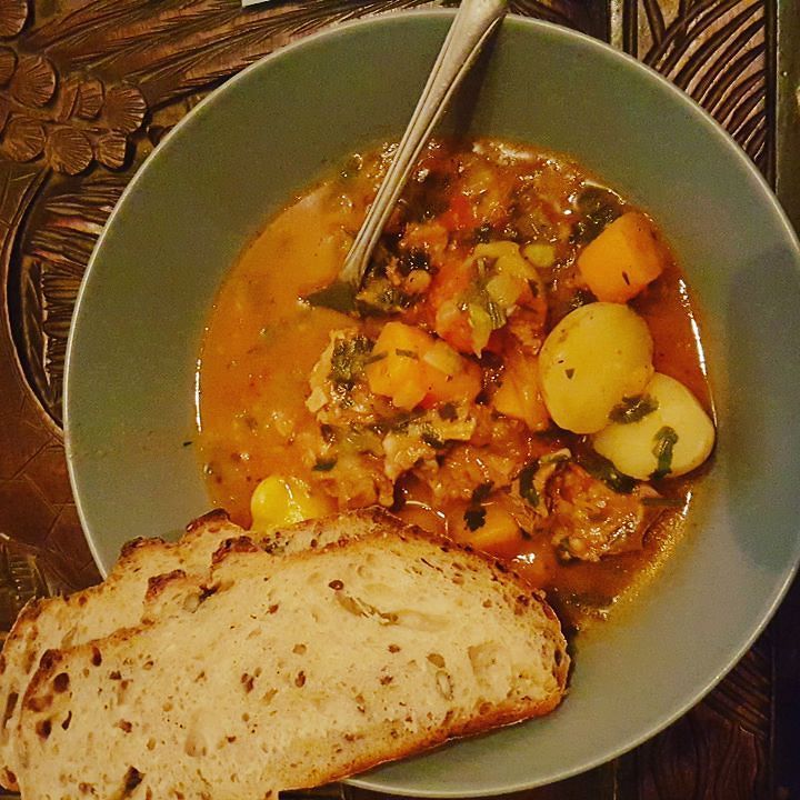 Chefs night off with the lady movies and mid month stew with 40% rye from glenwood bakery … ift.tt/2nj6RW7