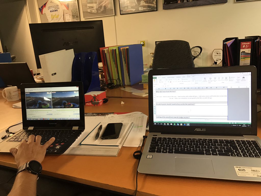 Hoy domingo, por la mañana corrida ya ahora analizando el test pasado en mugello