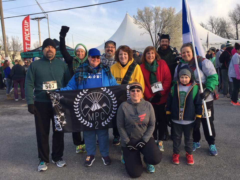mkaurand's tweet photo. @KCPeakers @MyPeakChallenge cold whisky 5k in Kansas city this morning we even had our own piper for send off and finish line #MPC2017 https://t.co/KH6uBg0W8j